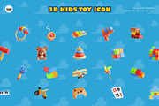 Kids Toy 3D Icon Pack, an Object 3D Model by SLAB! Design (Thumbnail 2 of 4)