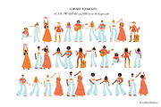 groovy hippie clipart, retro 70s set, a Person Illustration by LyubovZaytseva (Thumbnail 7 of 23)