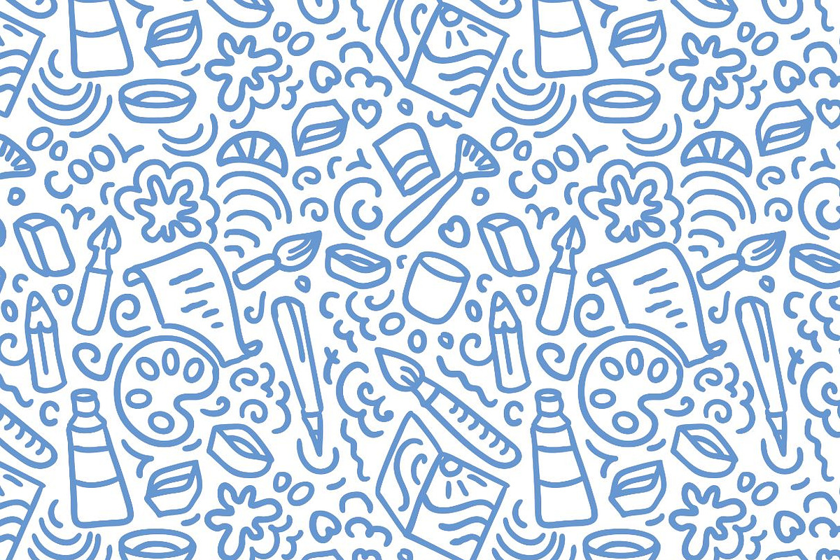 Doodle seamless pattern, a Pattern Graphic by MalinaShop (Photo 3 of 4)