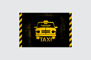 Taxi retro grunge vector poster set., a Transportation Illustration by PoPaShop (Thumbnail 4 of 15)