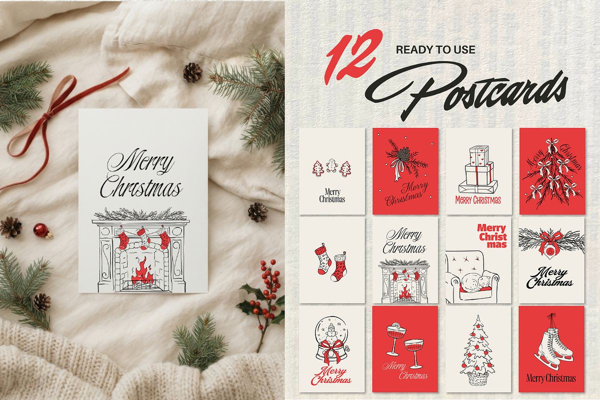 Hand-Drawn Christmas Collection, an Object Graphic by Iryna Danyliuk (Photo 13 of 14)