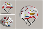 Sticker on Helmet, a Household Mockup by Unerispace (Thumbnail 1 of 5)