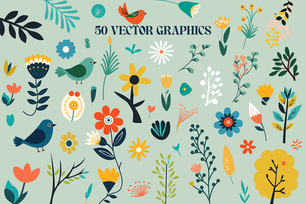 Spring Vibes Vector Graphics, a Pattern Graphic by KristinaK3 (Photo 3 of 8)