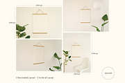 Poster Mockup SET with Wood Hanger, a Print Template by LOPEstudio (Thumbnail 2 of 8)