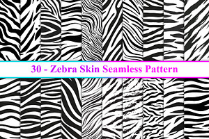 Zebra Skin Seamless Pattern