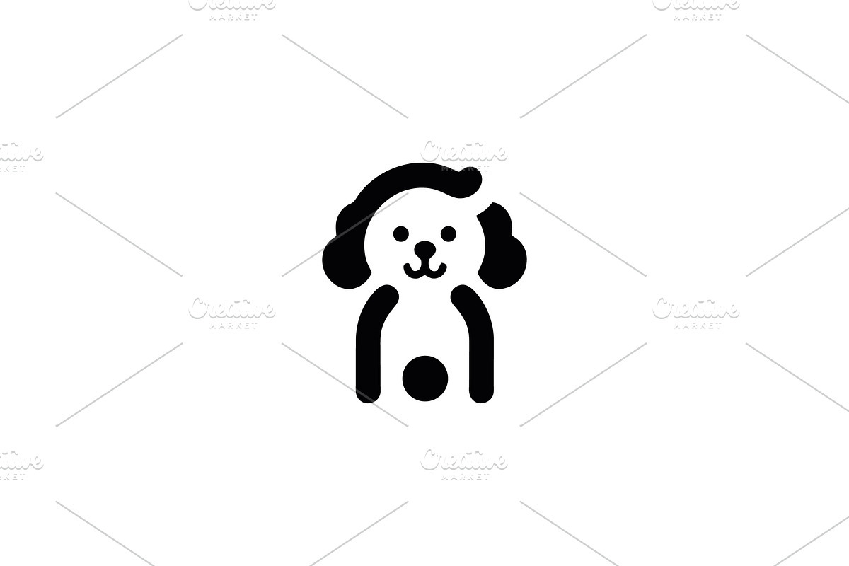 Cute puppy minimal logo, a Branding & Logo Template by Vectorium Studio (Photo 1 of 2)