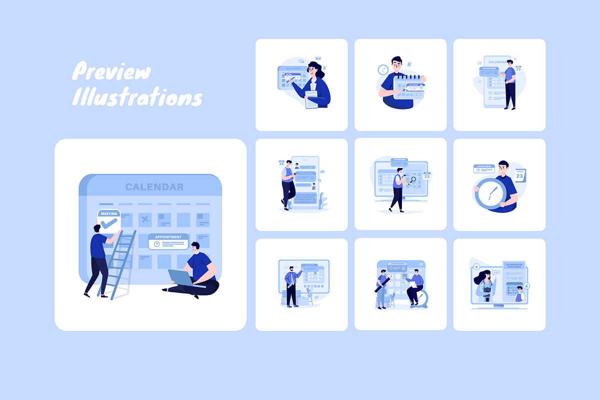 10 Business Appointment Illustration, a Work Illustration by Ilusiku Studio (Photo 3 of 5)