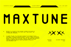 VB Maxtune - Futuristic Display Font