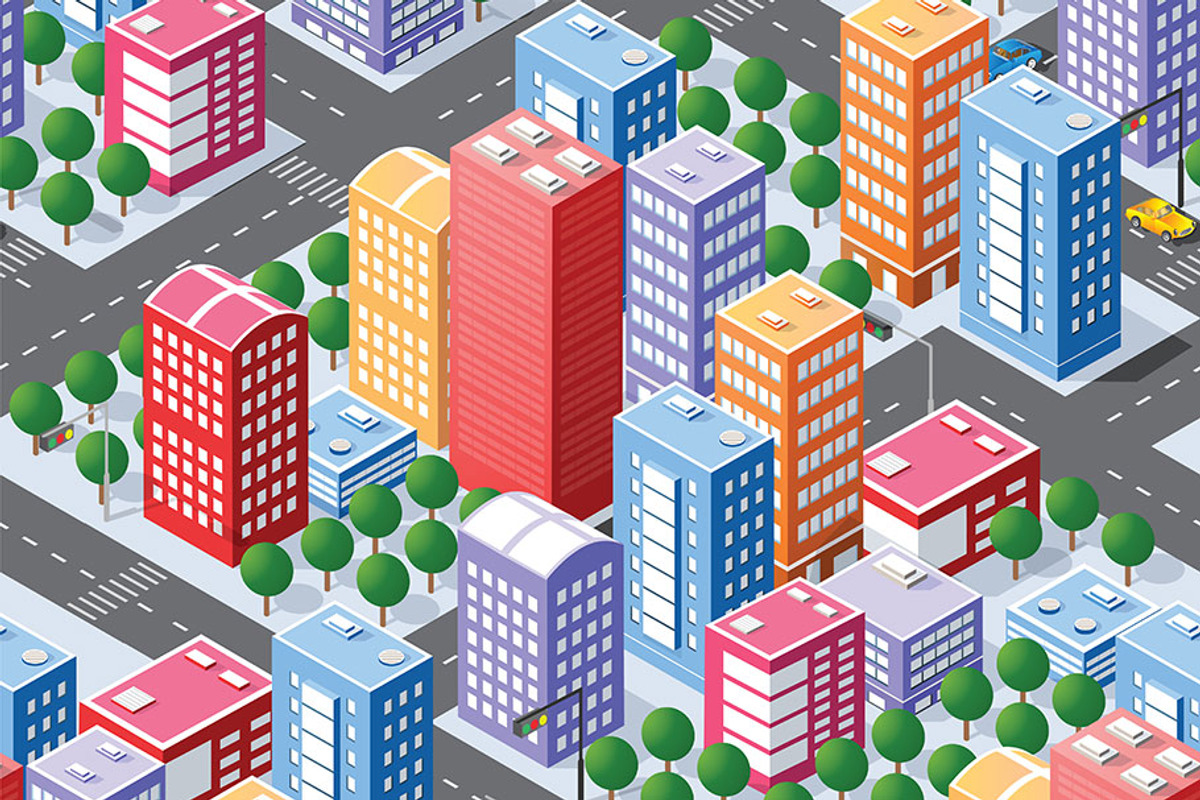 Seamless urban plan, a Pattern Graphic by AlexZeL (Photo 1 of 3)