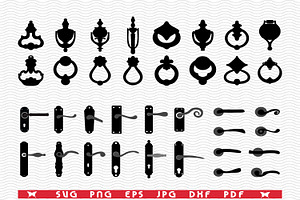 SVG,Door Handles,Knockers,Silhouette