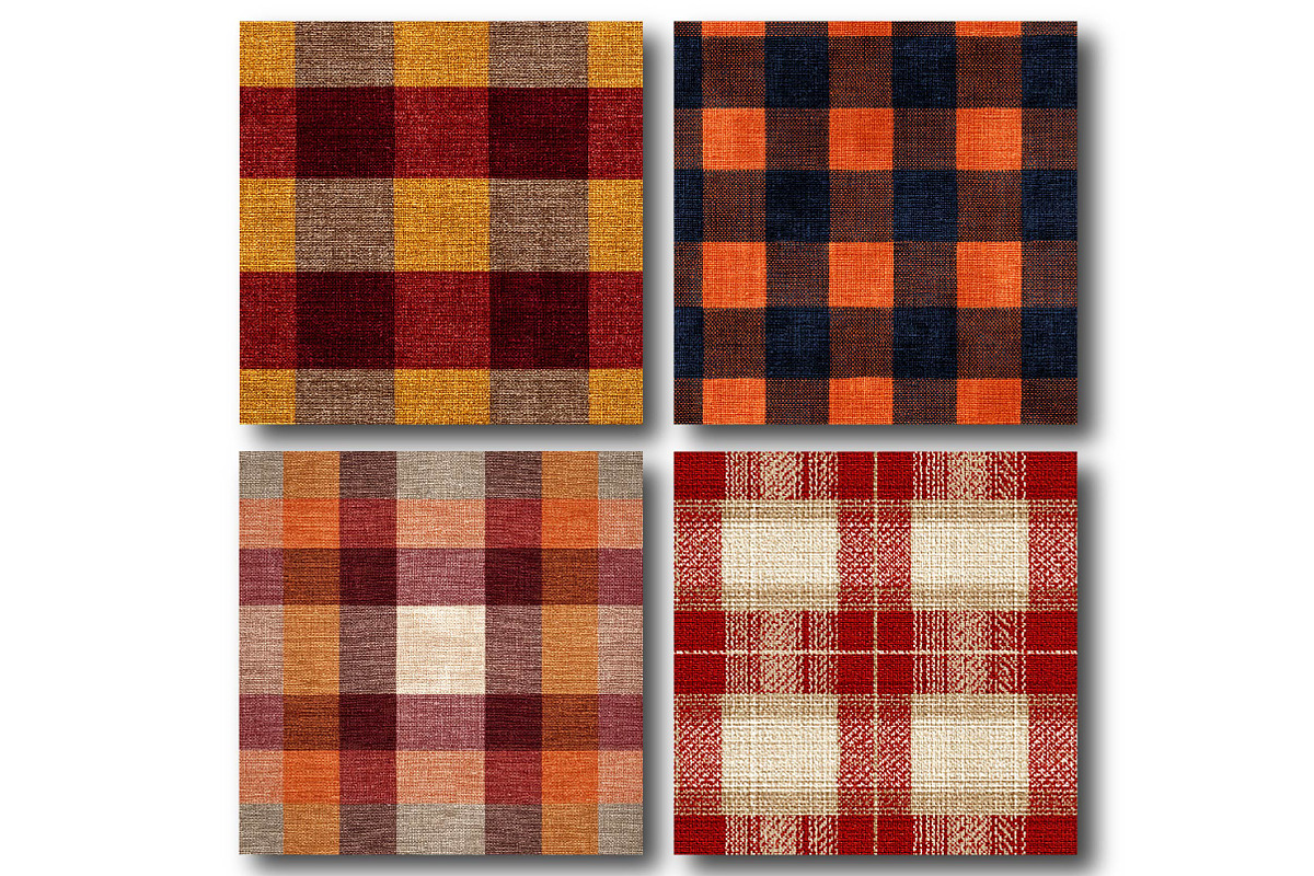 Autumn Check Patterns, a Texture Illustration by DreamPrint404