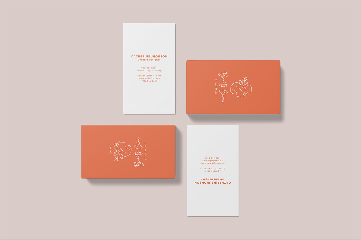Vertical Business Card Mockups, a Business Card Template by Graphic Aesthetic (Photo 18 of 22)