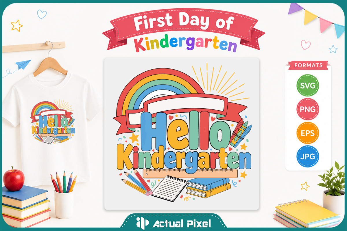 First Day of Kindergarten Bundle, an Education Illustration by Actual Pixel (Photo 4 of 14)