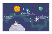 Planetscape Vector Background, a Pattern Graphic by audeemirza (Thumbnail 3 of 3)
