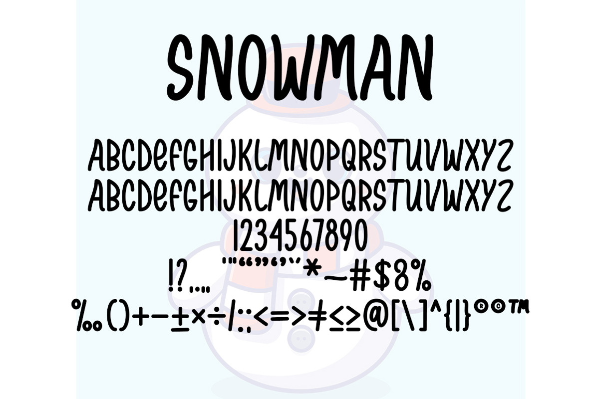 Snowman, a Handwritten Font by DN Creative (Photo 3 of 7)