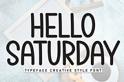 Hello Saturday | Script Font, a Script Font by Scratchones (Thumbnail 1 of 8)