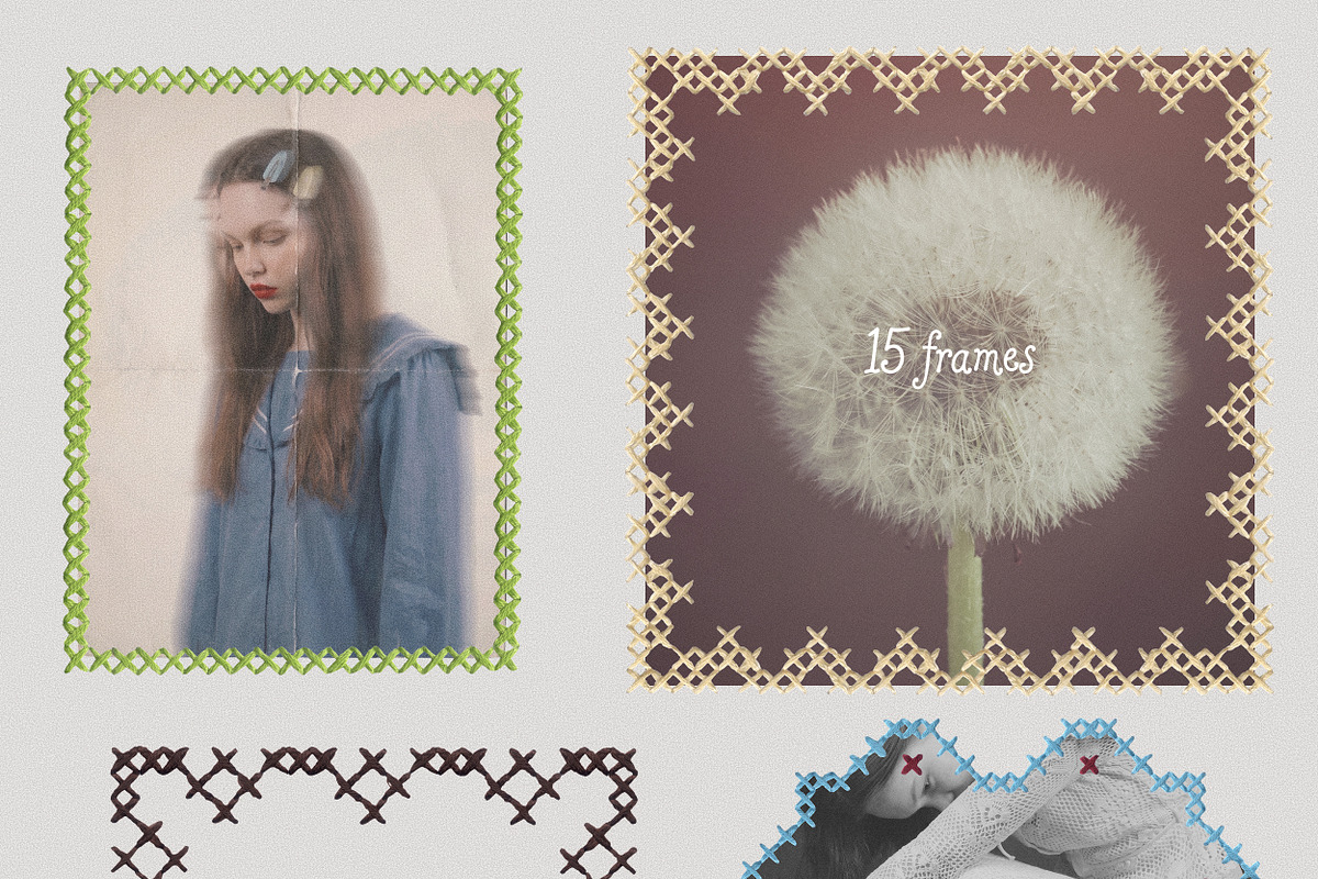 Threaded Whimsy: Collage Kit, an Object Graphic by TiriCo (Photo 3 of 13)