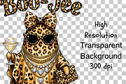 Boo Jee Leopard Print Ghost PNG, an Object Illustration by Clipart Bloom (Thumbnail 2 of 3)
