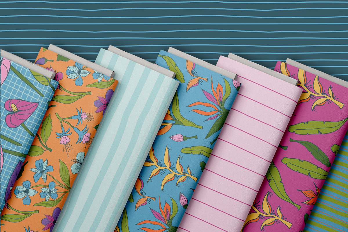Summer florals & geometric patterns, a Decorative Illustration by CapriceMeDesigns (Photo 17 of 18)