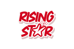 Rising Star Typography logo, a Branding & Logo Template by Atlantis X Nurman Arbai