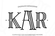 Engraved Monogram, a Serif Font by MaxArt Foundry (Thumbnail 1 of 4)