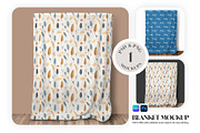 Velveteen Held-Up Blanket Mockup, a Product Mockup by Mockups Studio (Thumbnail 1 of 3)