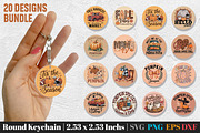Fall Round Keychain SVG PNG Bundle, an Illustration by Actual Pixel (Thumbnail 1 of 20)