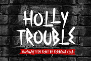 Holly Trouble | Handwritten Font, a Serif Font by Forberas Club (Thumbnail 1 of 7)