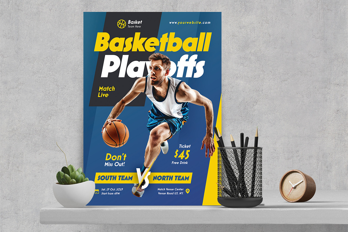 Basketball Playoffs Flyer Template, a Flyer Template by Boostock (Photo 4 of 6)