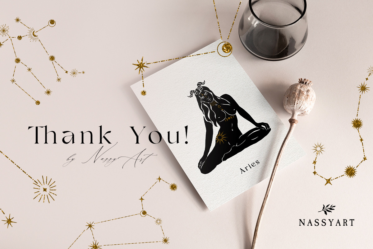 Zodiac Celestial Constellations Set, an Illustration by NassyArt (Photo 11 of 12)