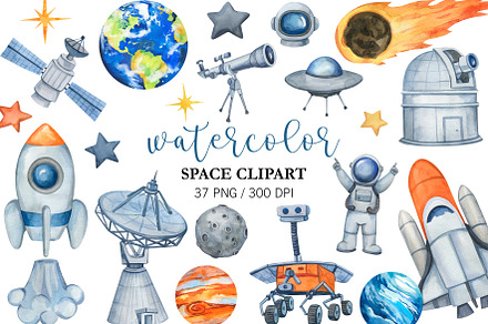 Watercolor Space Clipart PNG Boy, a Technology Illustration by PatternPalette