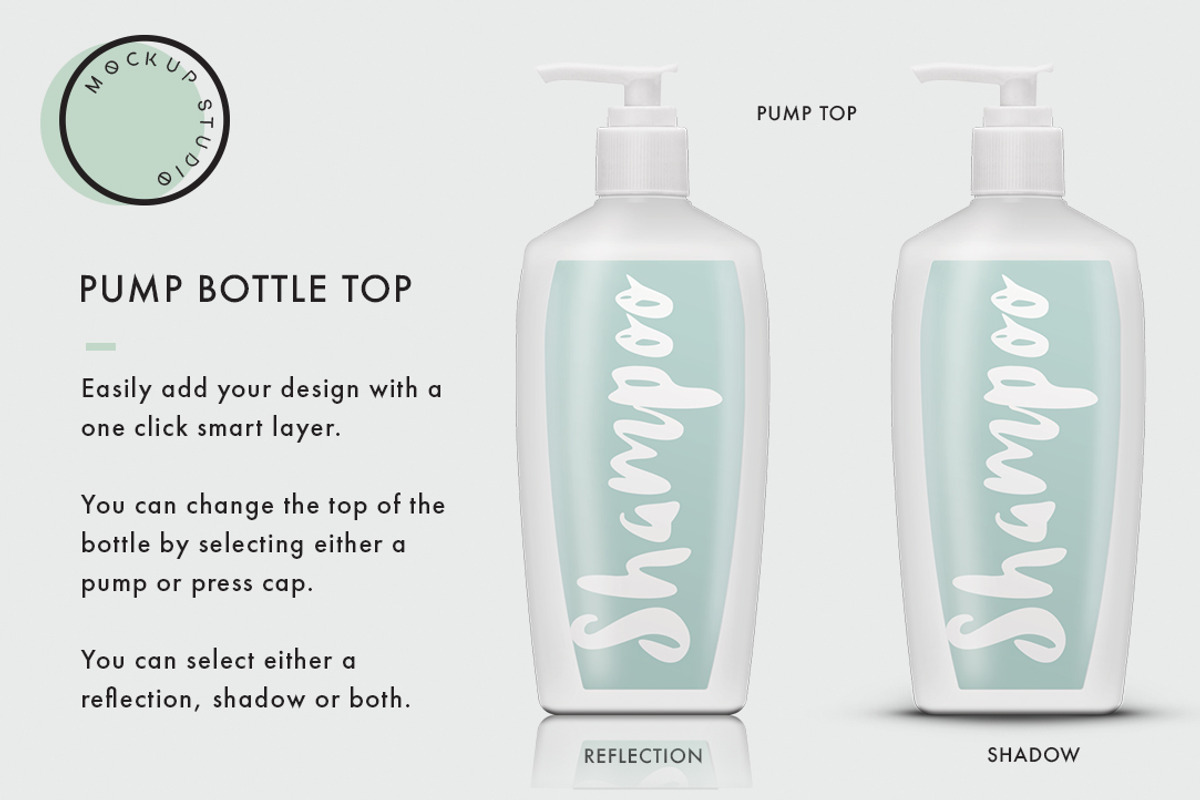 Shampoo or Lotion Pump Bottle Mockup, a Product Mockup by Mockup Studio (Photo 2 of 3)