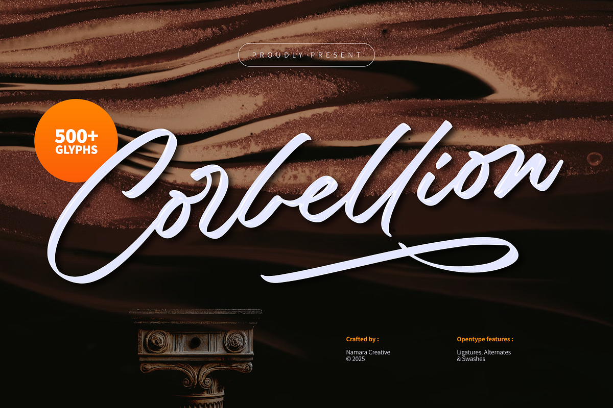 Corbellion - Elegant Script Font, a Script Font by Namara Creative Studio (Photo 1 of 14)