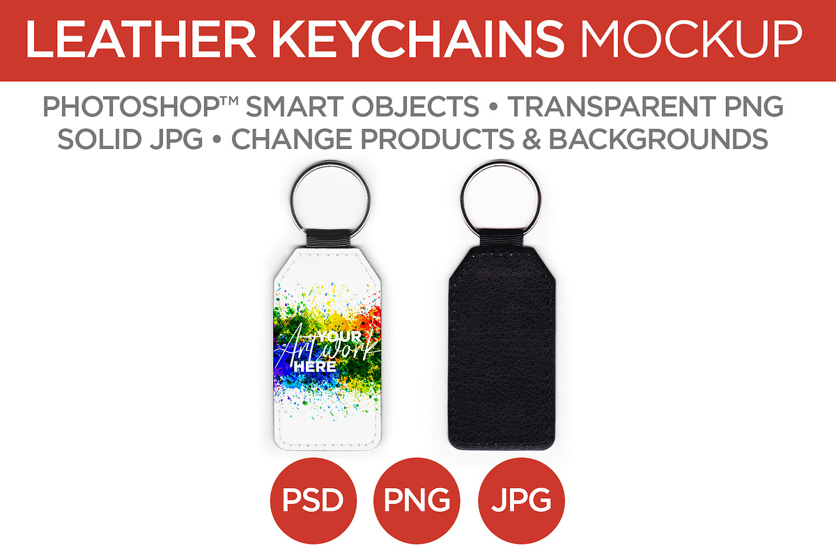 Keychains Mockup & Template, a Product Mockup by Mark Anthony Media (Photo 1 of 4)