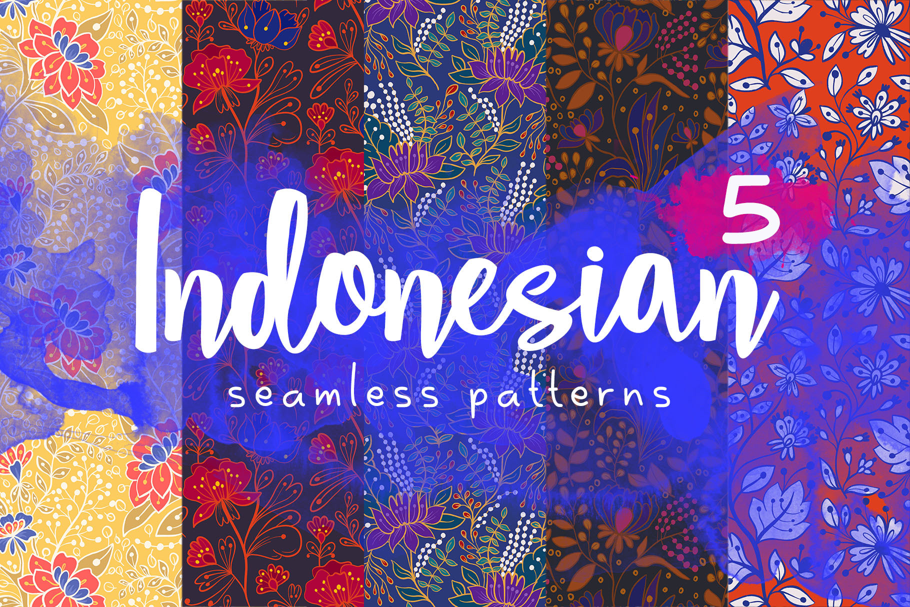 Indonesian Seamless Patterns Pack, a Pattern Graphic by likorbut