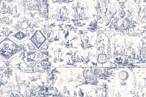 Vintage Toile Victorian PNG Patterns