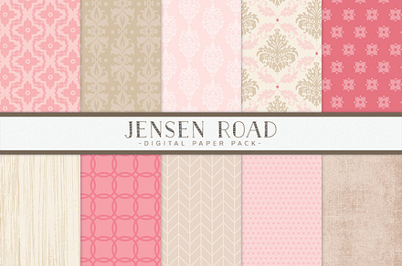 Pink and Tan Digital Papers