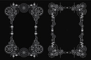 12 Premium Steampunk Poster Borders, a Background Graphic by the-sastra (Thumbnail 4 of 7)