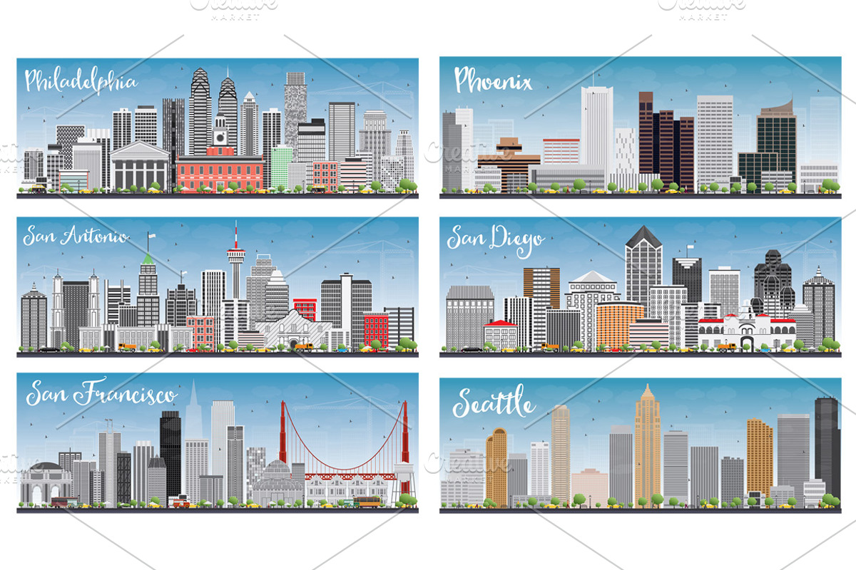 19 USA Cities, a Person Illustration by Booblgum (Photo 4 of 5)