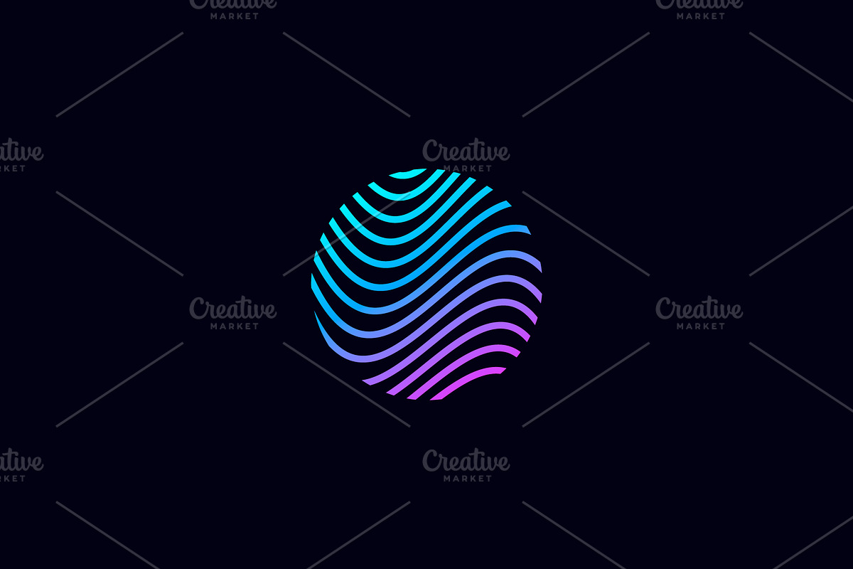 Waves Circle Logo, a Branding & Logo Template by kurostd