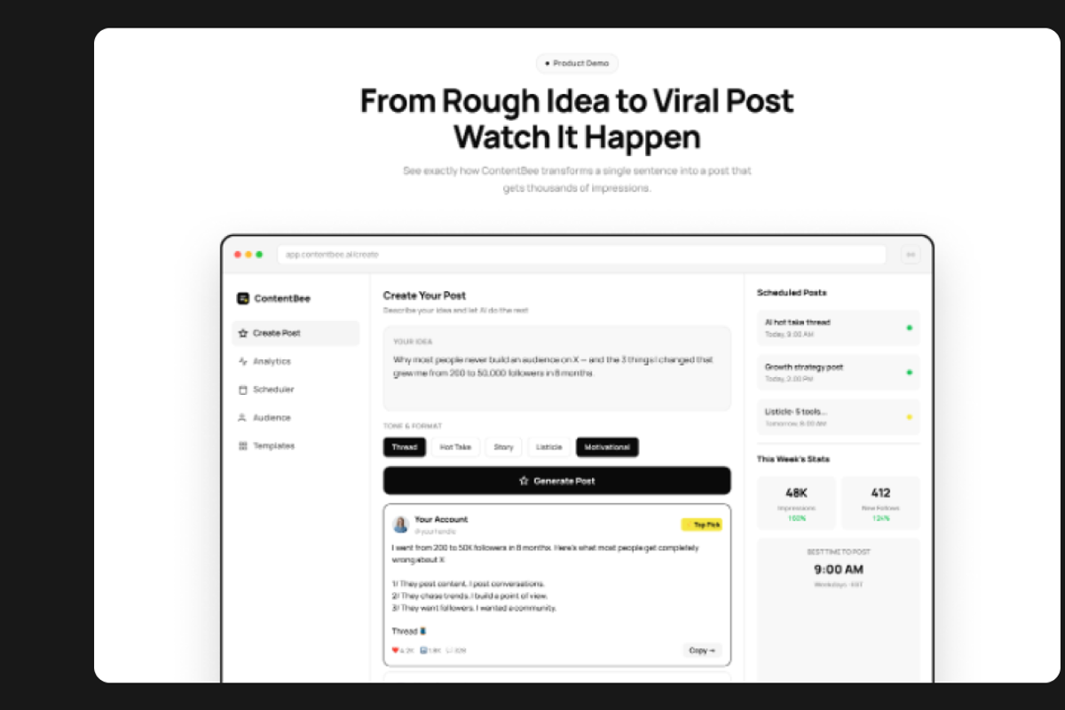 Ai Content Generation Website Figma, a Landing Page Template by Hammad Arif (Photo 4 of 5)