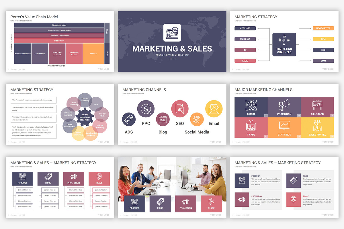 Business Plan PowerPoint Template, a Presentation Template by SlideOne (Photo 11 of 26)