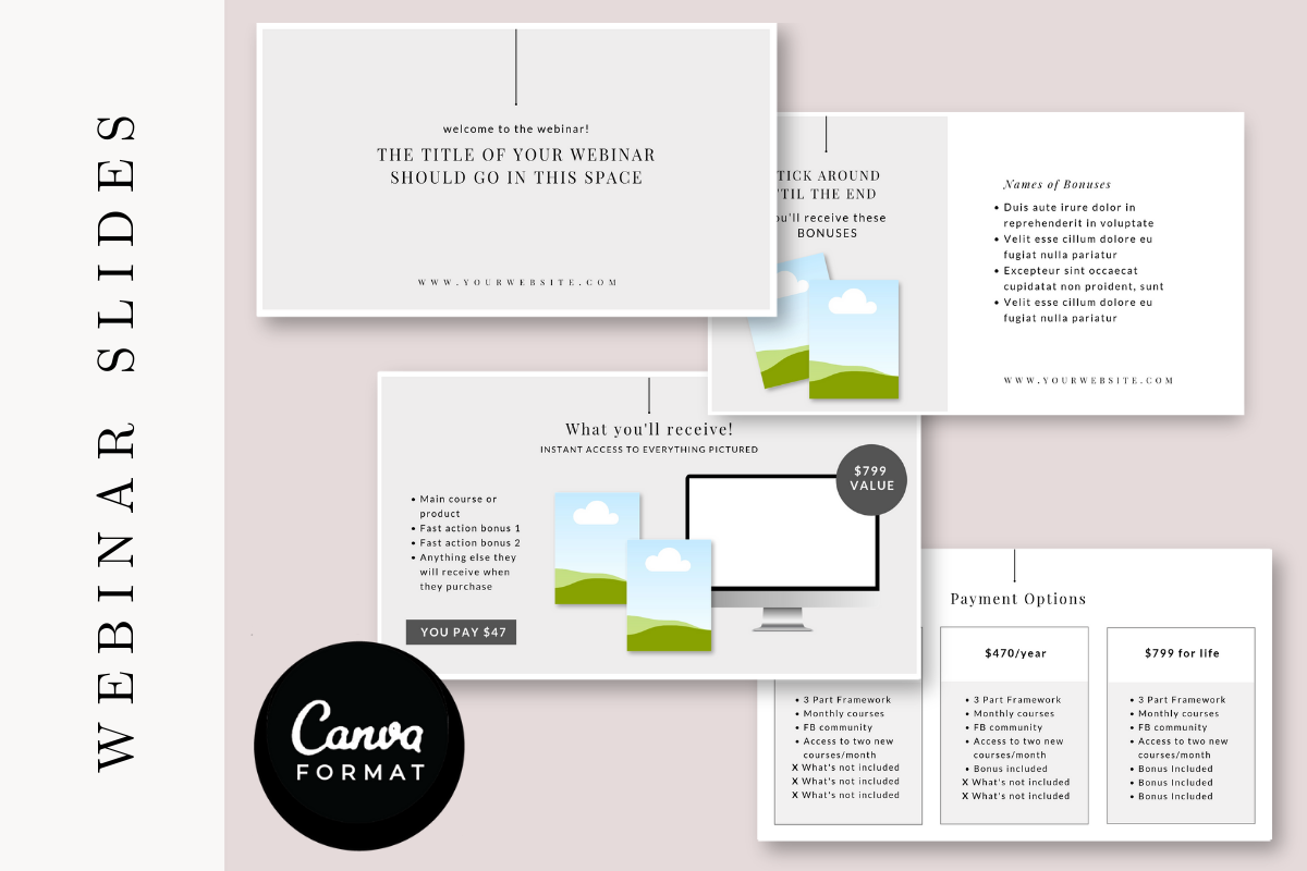 Webinar Slides, a Presentation Template by Just Like White Creative (Photo 1 of 5)