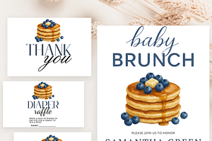 Baby Brunch Baby Shower Invitation, an Invitation Template by Shinehoon