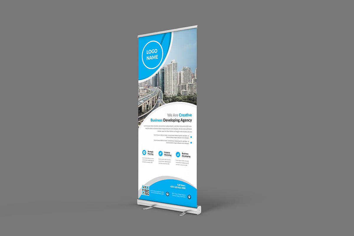 Roll Up Banner, a Stationery Template by ZAAS (Photo 1 of 7)