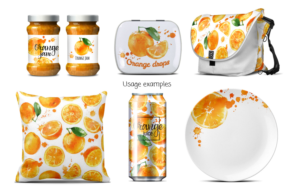 Watercolor oranges, a Food Illustration by ognivo (Photo 3 of 3)