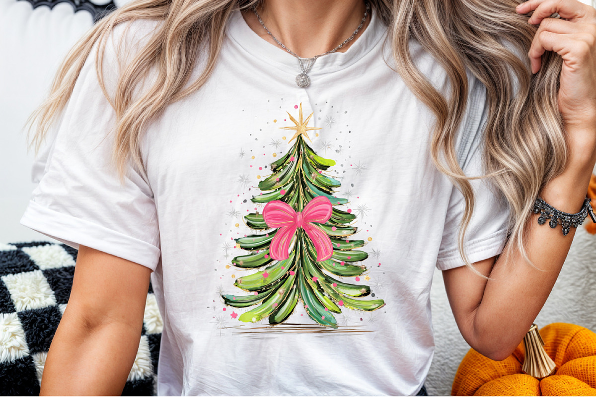 Coquette Pink Bow Christmas Tree PNG, an Illustration by Sublimation Artist (Photo 7 of 9)