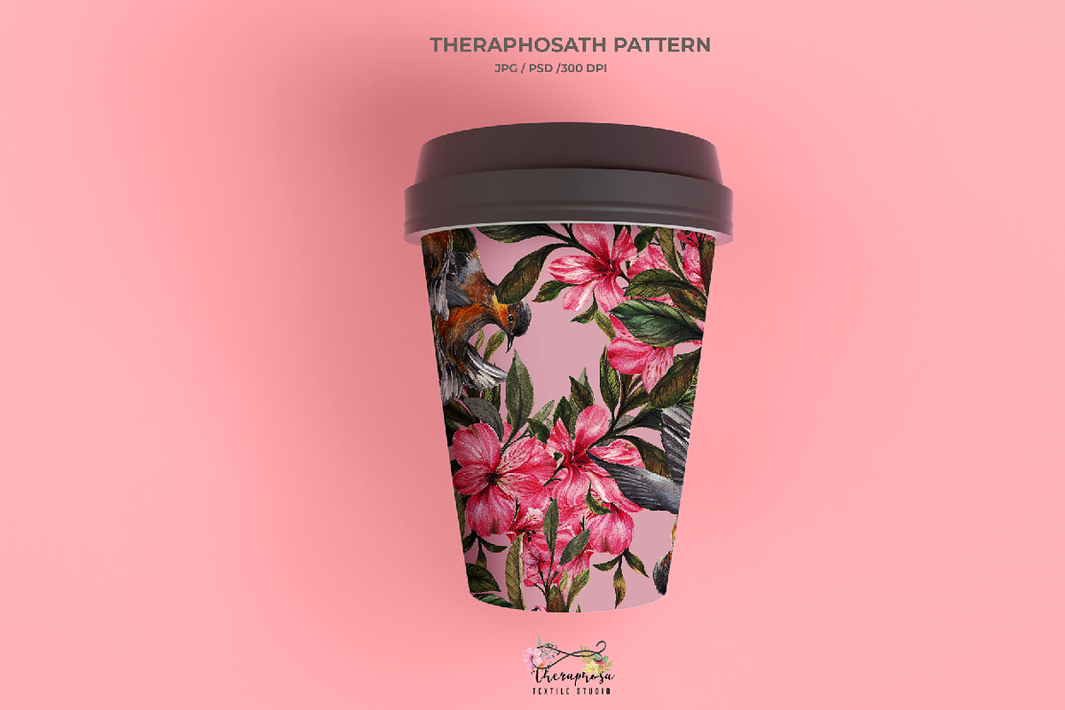 Premium flowers Pattern/PSD-JPG, a Pattern Graphic by Theraphosath (Photo 3 of 4)