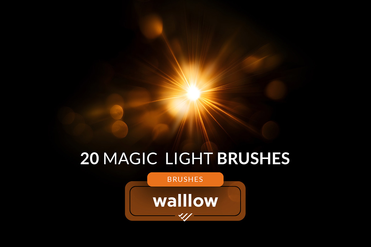 20 Bokeh lens flare light brushes, a Brush Add-On by Walllow Creatives (Photo 1 of 3)