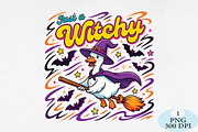 Just a Witchy Goose Halloween Stripe, a Seasonal Illustration by Daily.Designs (Thumbnail 1 of 5)